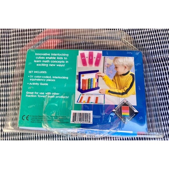 Learning Resources Fraction Tower Equivalency Percent Tower Cubes -Colors- New! - Picture 2 of 11